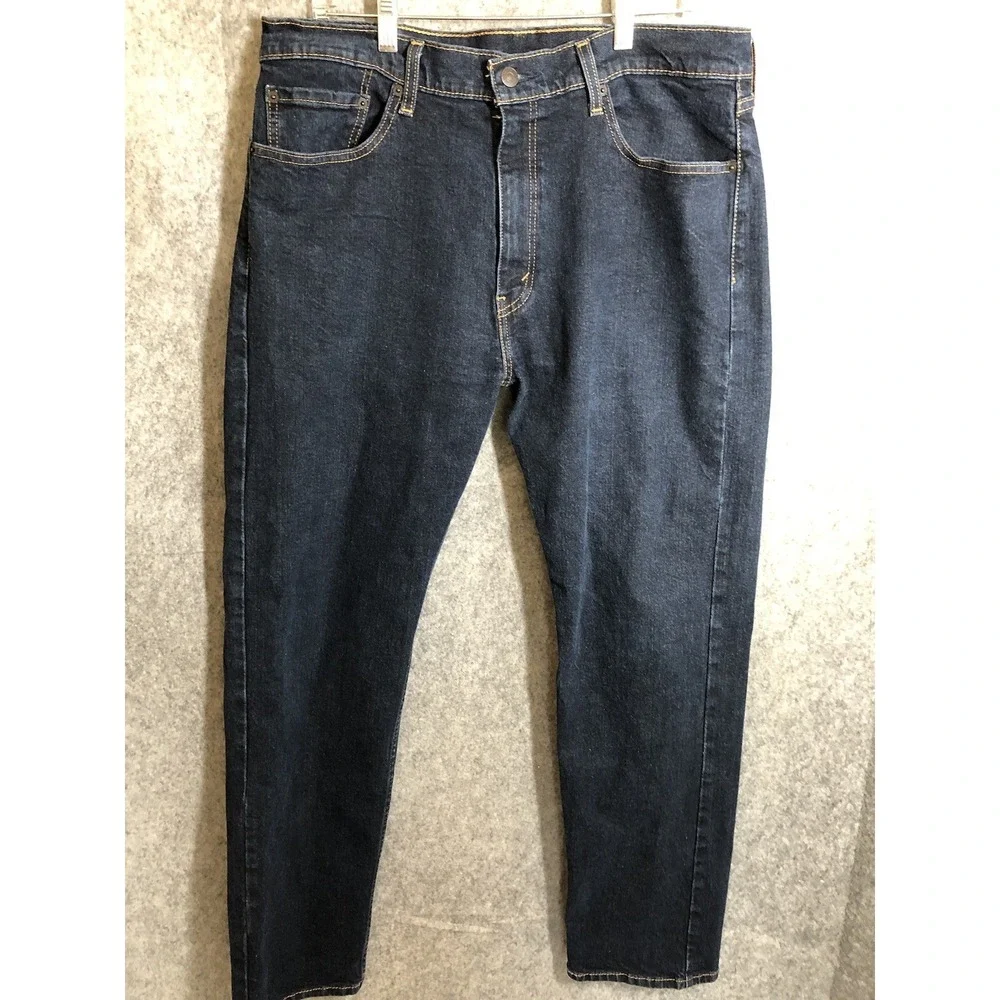 Levis 505 Jeans Men 36x31 Blue Dark Wash Regular Fit Tag 36x32